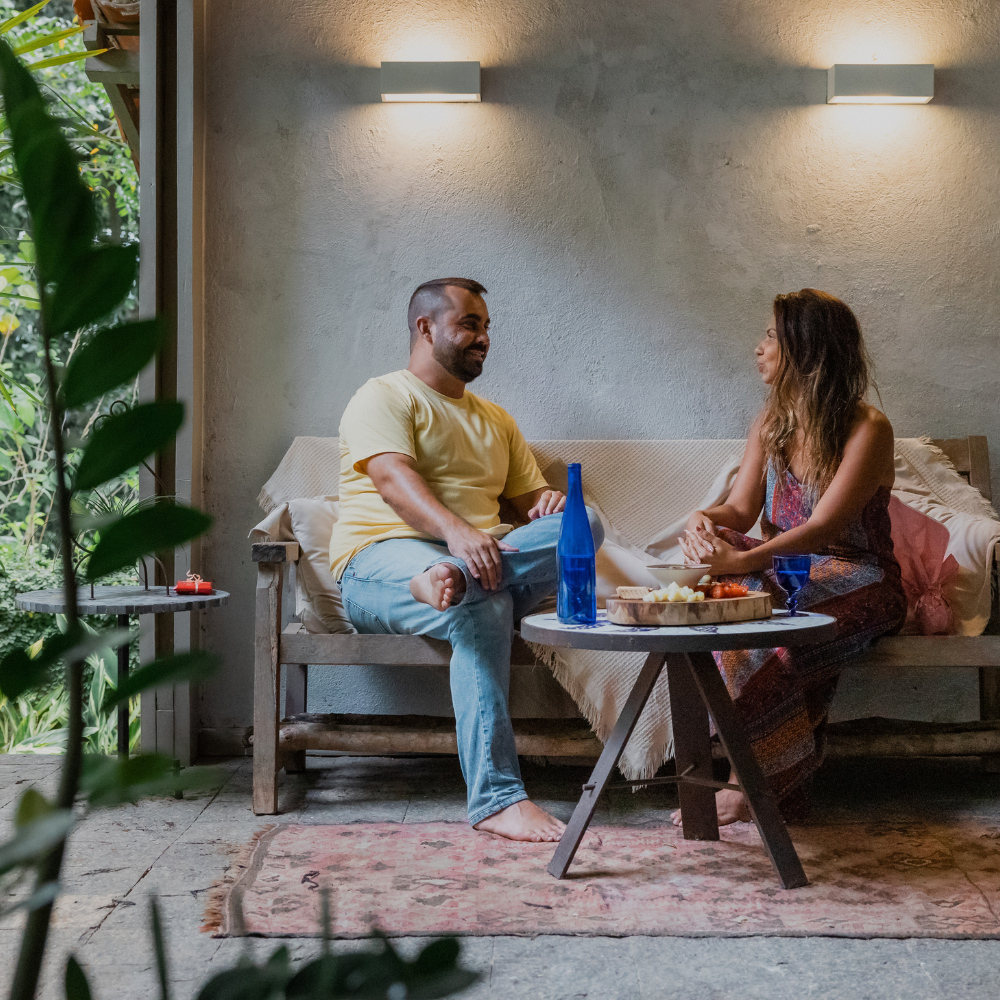 Couple learning about covert control in relationships